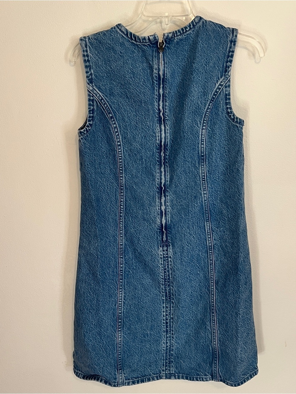 Abercrombie & Fitch denim mini dress size small tall - Picture 2 of 8